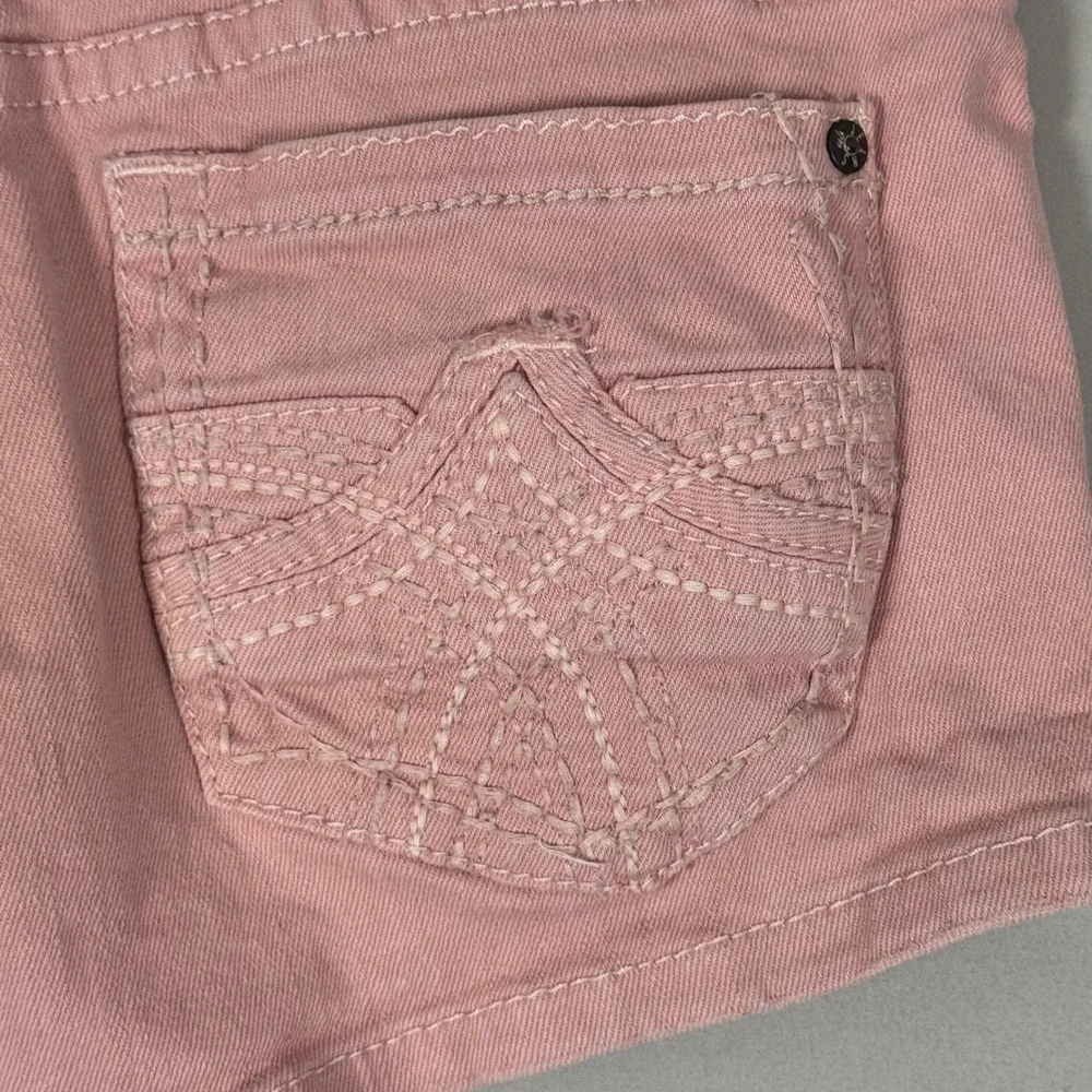 Unionbay Bootie Shorts Womens 5 Pink Excellent Y2K Grunge Stretch Denim